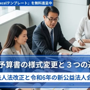 収支予算書の様式変更と３つの選択肢 ー公益法人法改正と令和6年の新公益法人会計基準