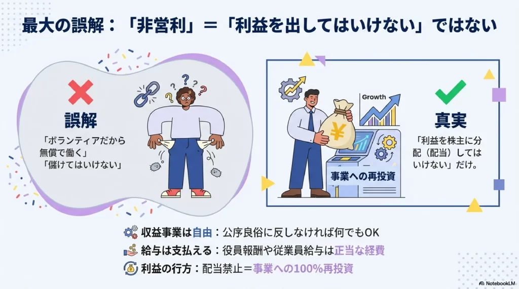 非営利＝利益を出してはいけない、ではない