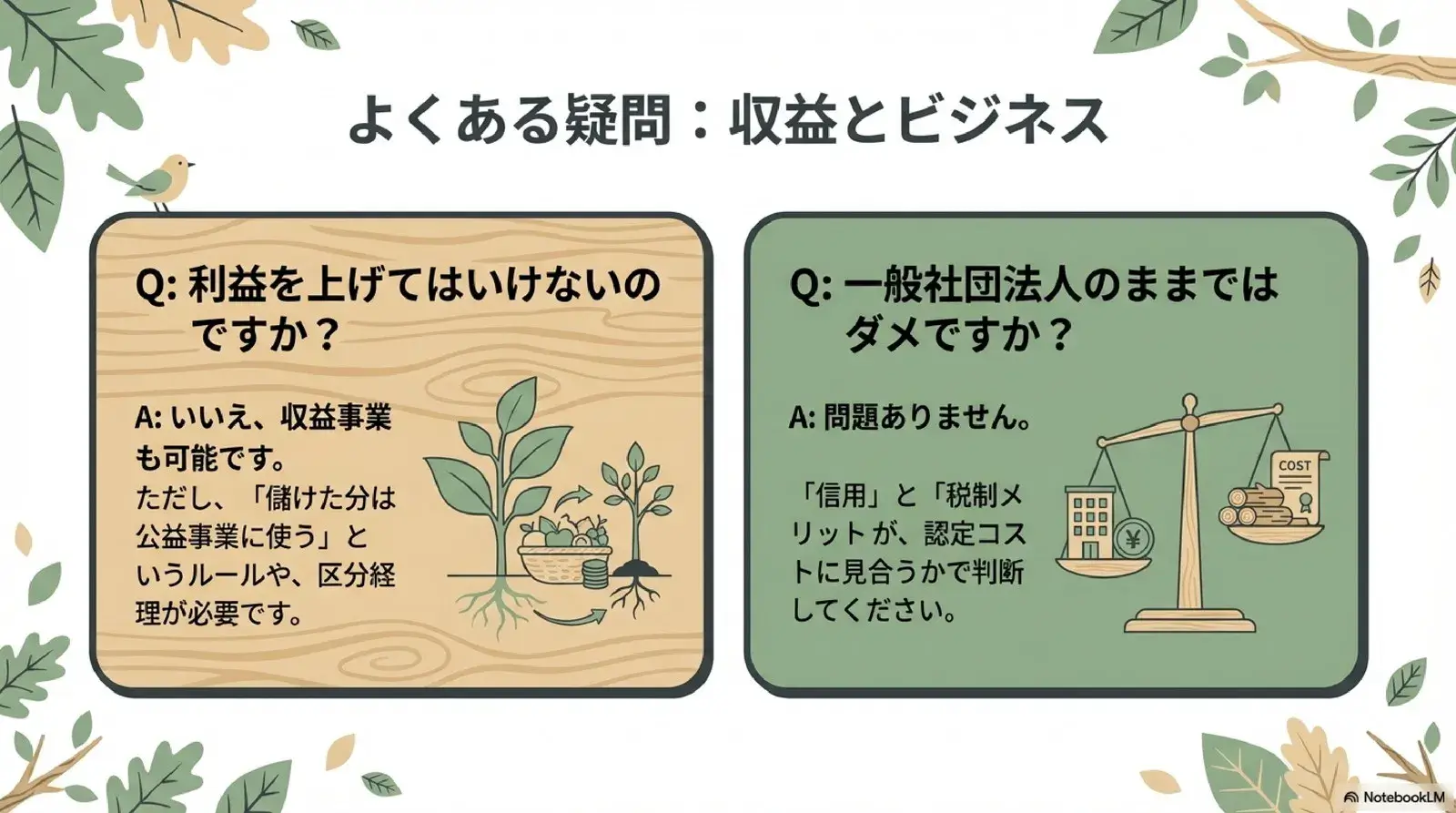 Q1. 公益社団法人は営利事業を一切できませんか？