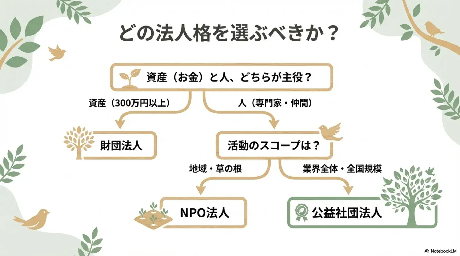 どの法人格を選ぶべきか