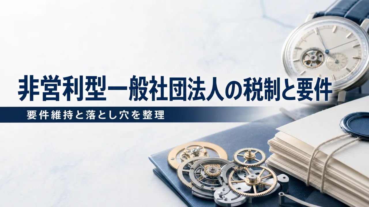 非営利型一般社団法人の税制と要件｜2つの類型と実務上の留意点を徹底