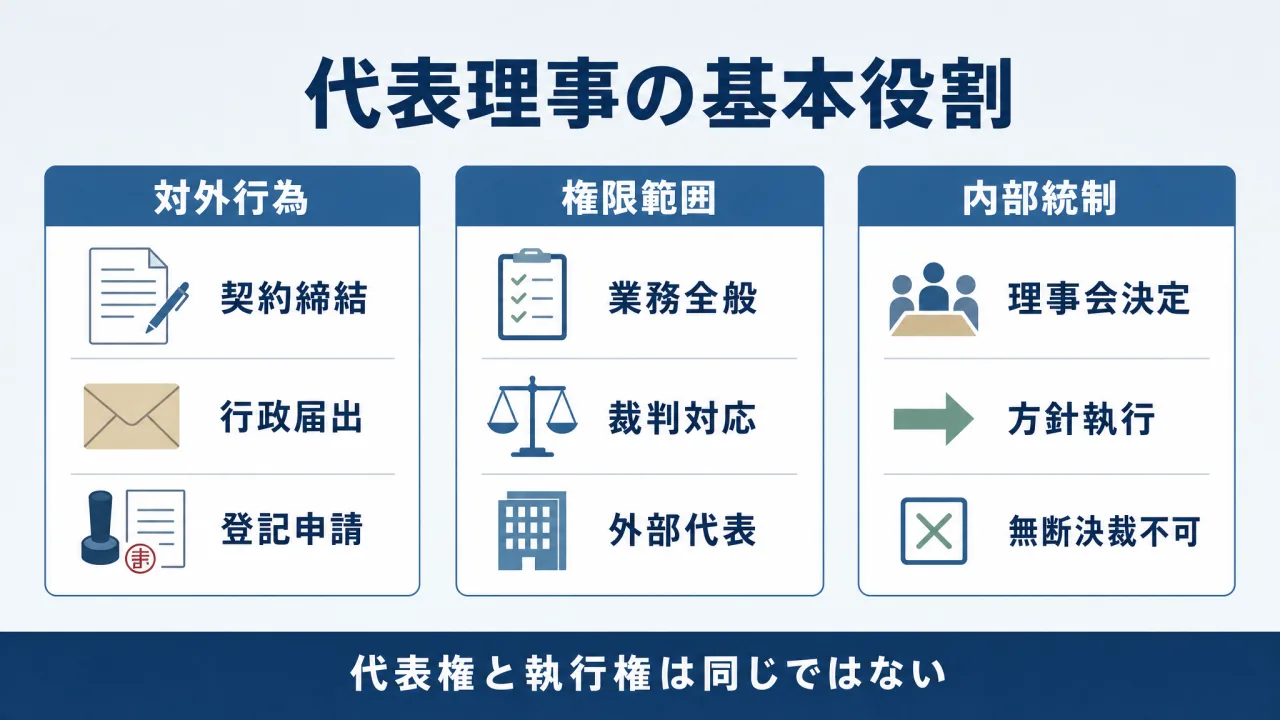 代表理事の対外的な役割と内部統制の関係