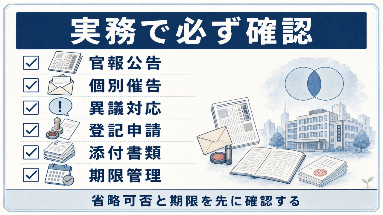 債権者保護から登記までの実務確認チェックリスト