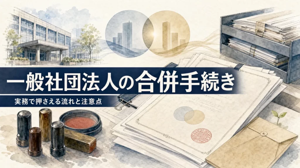 一般社団法人の合併手続き完全ガイド――吸収合併・新設合併の進め方から債権者保護・登記・税務まで