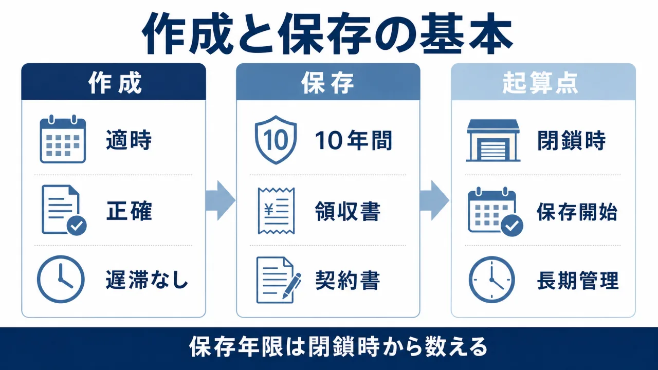 一般法人法に基づく保存期間と起算点