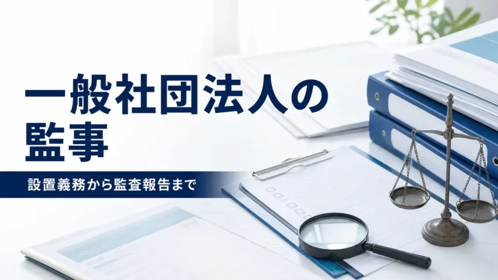 一般社団法人の監事｜設置義務・職務権限・監査報告の実務