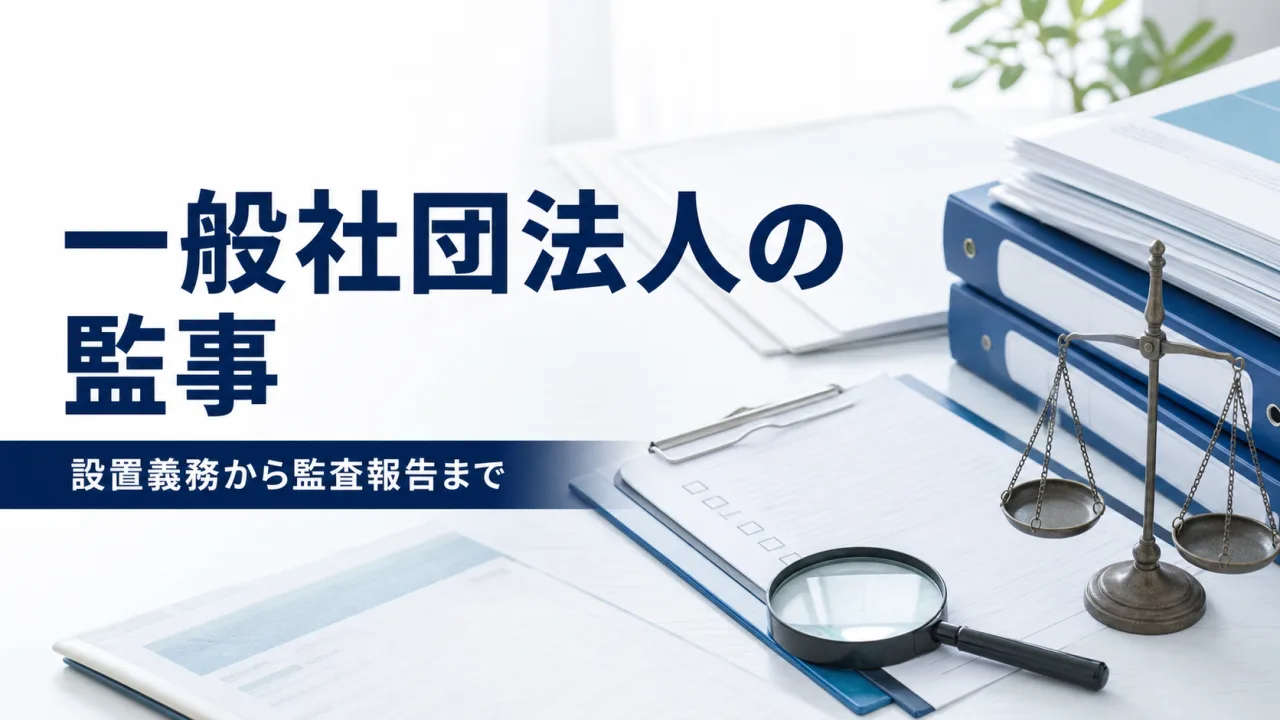 一般社団法人の監事｜設置義務・職務権限・監査報告の実務