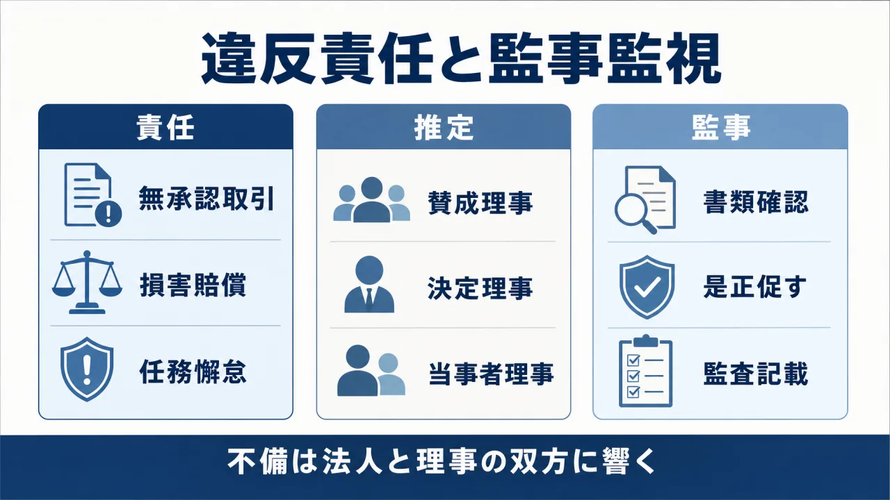 違反時の理事の責任