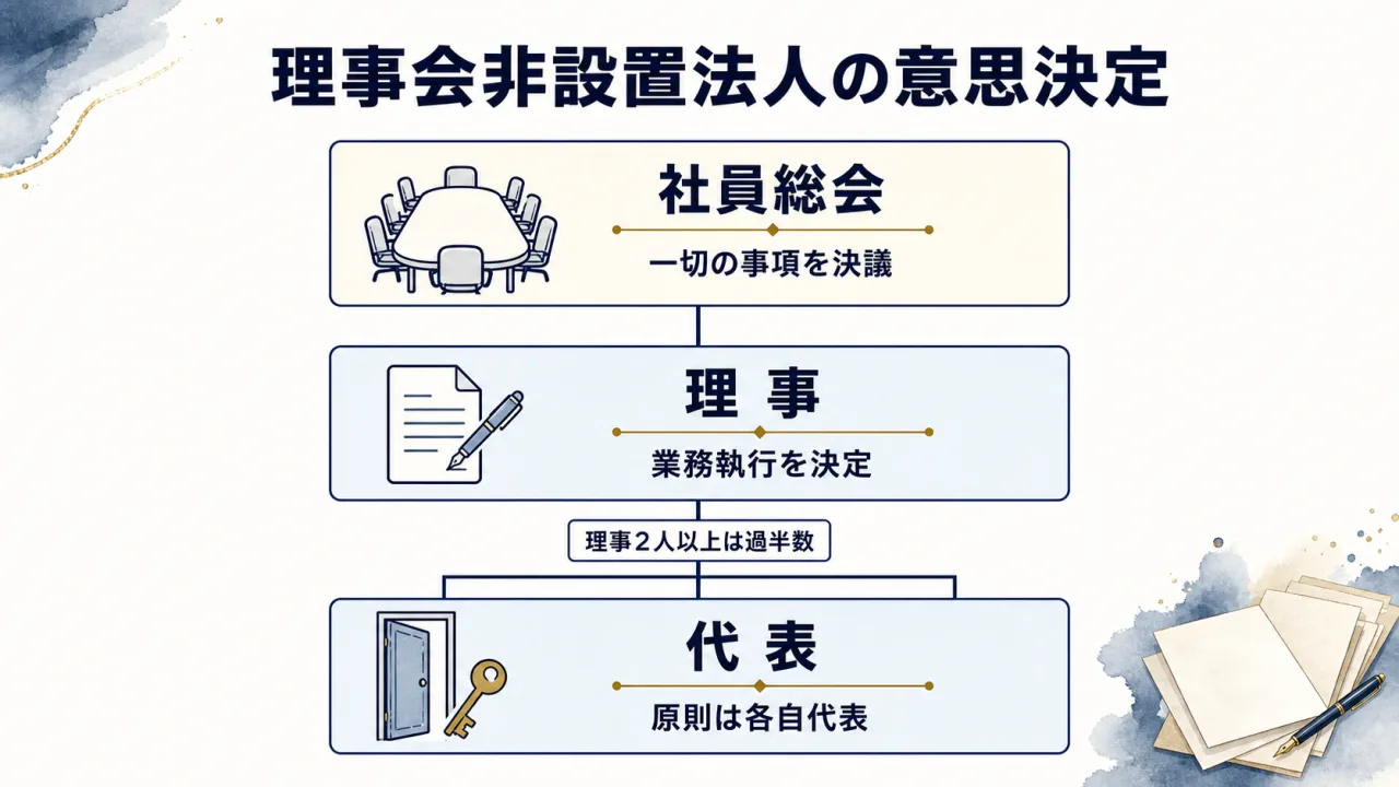 理事会非設置法人の機関設計と意思決定ルート