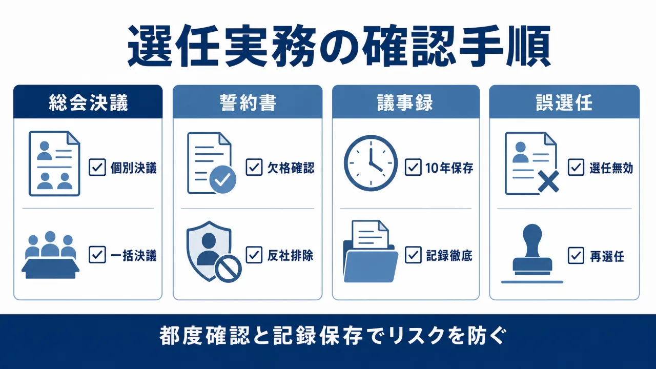 役員選任時の実務フロー