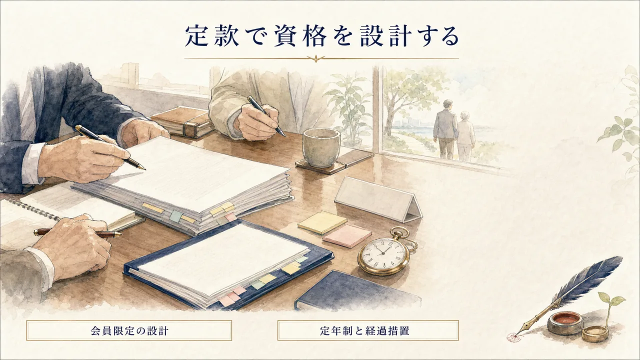 定款による役員の資格制限と定年制の設計