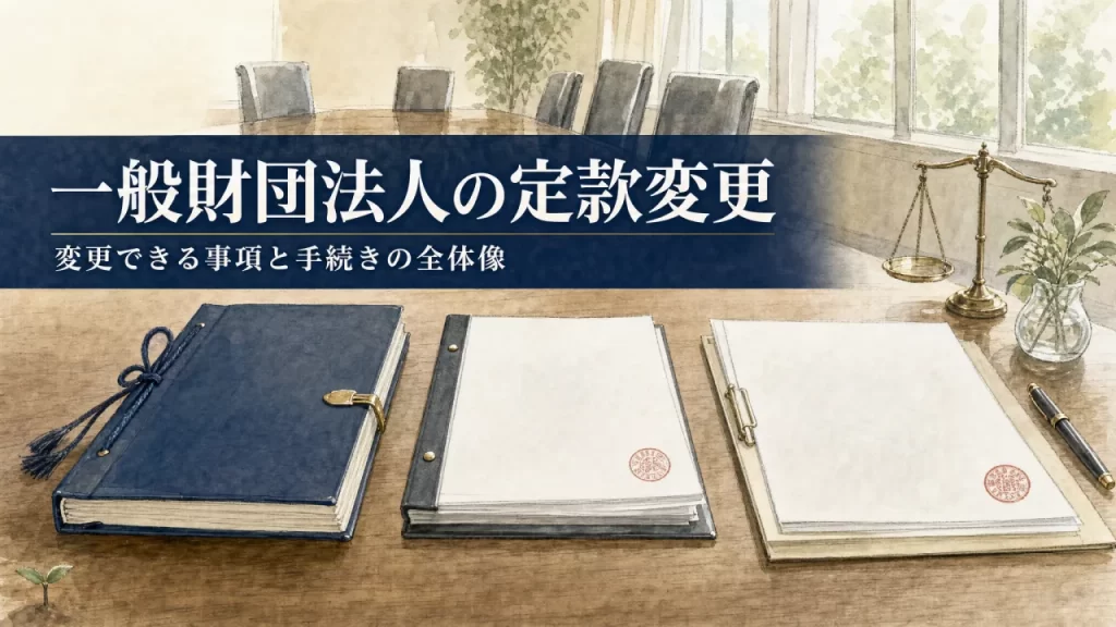 一般財団法人の定款変更｜評議員会の決議・変更できない事項・裁判所の許可