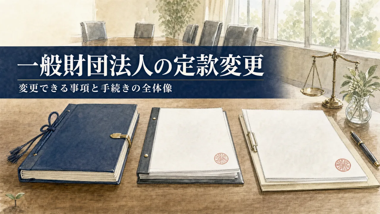 一般財団法人の定款変更｜評議員会の決議・変更できない事項・裁判所の許可