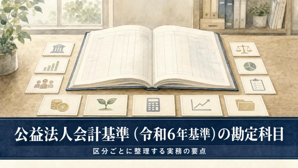 公益法人会計基準（令和6年基準）における勘定科目の一覧と解説