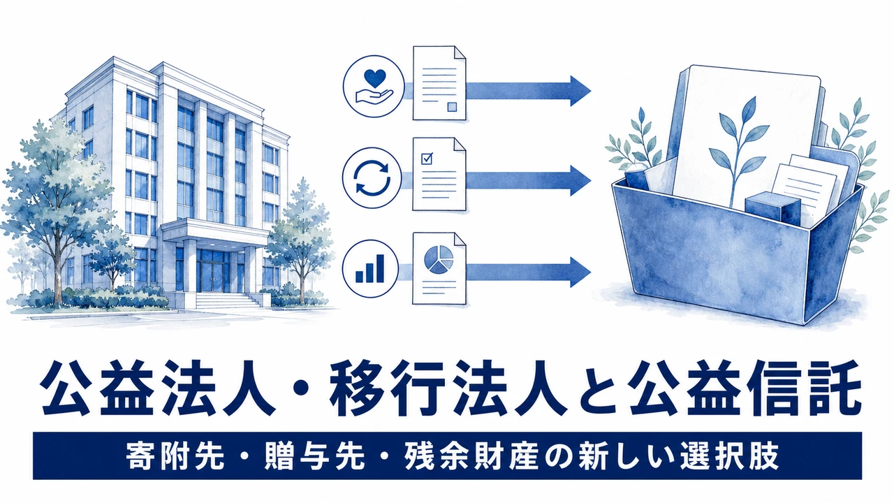公益法人・移行法人と公益信託｜寄附先・贈与先・残余財産の帰属先に公益信託が追加