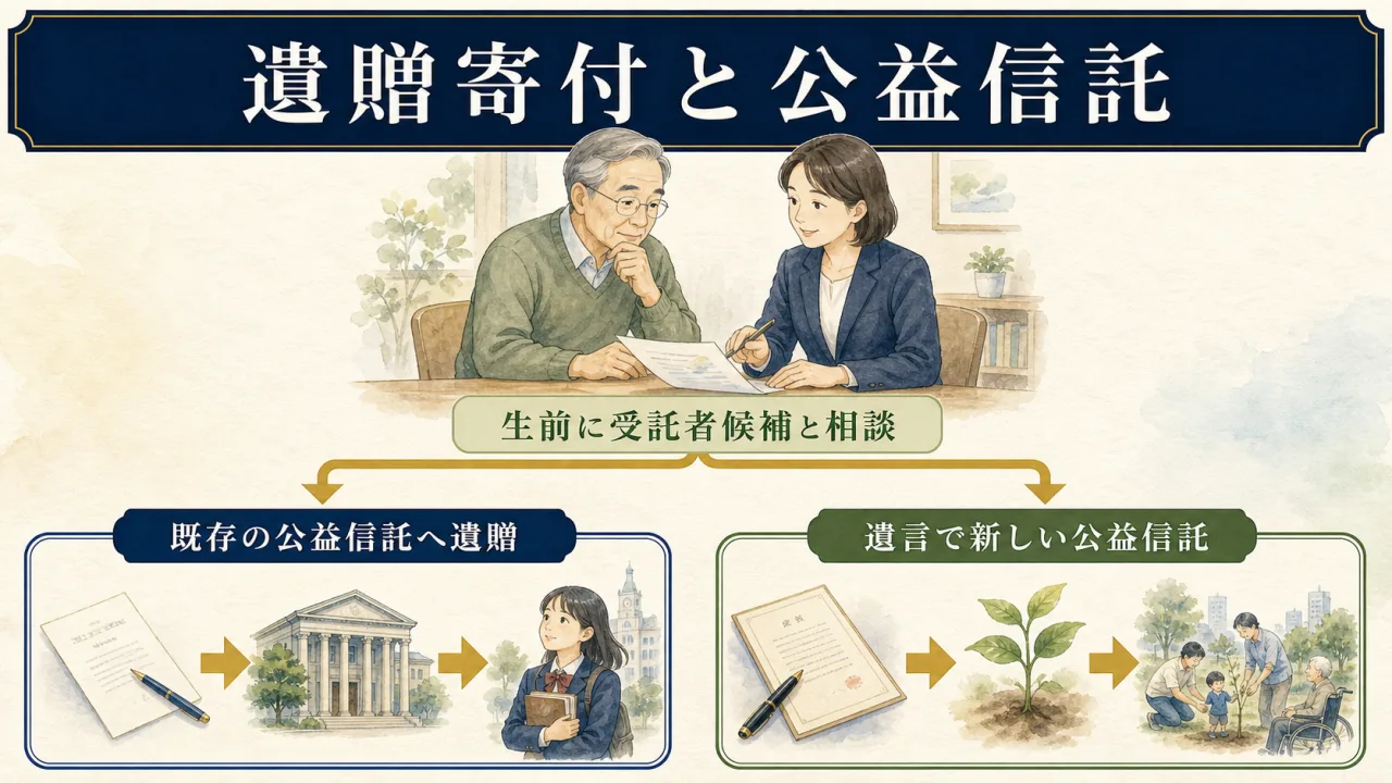 遺贈寄付で公益信託を活用する2つの方法