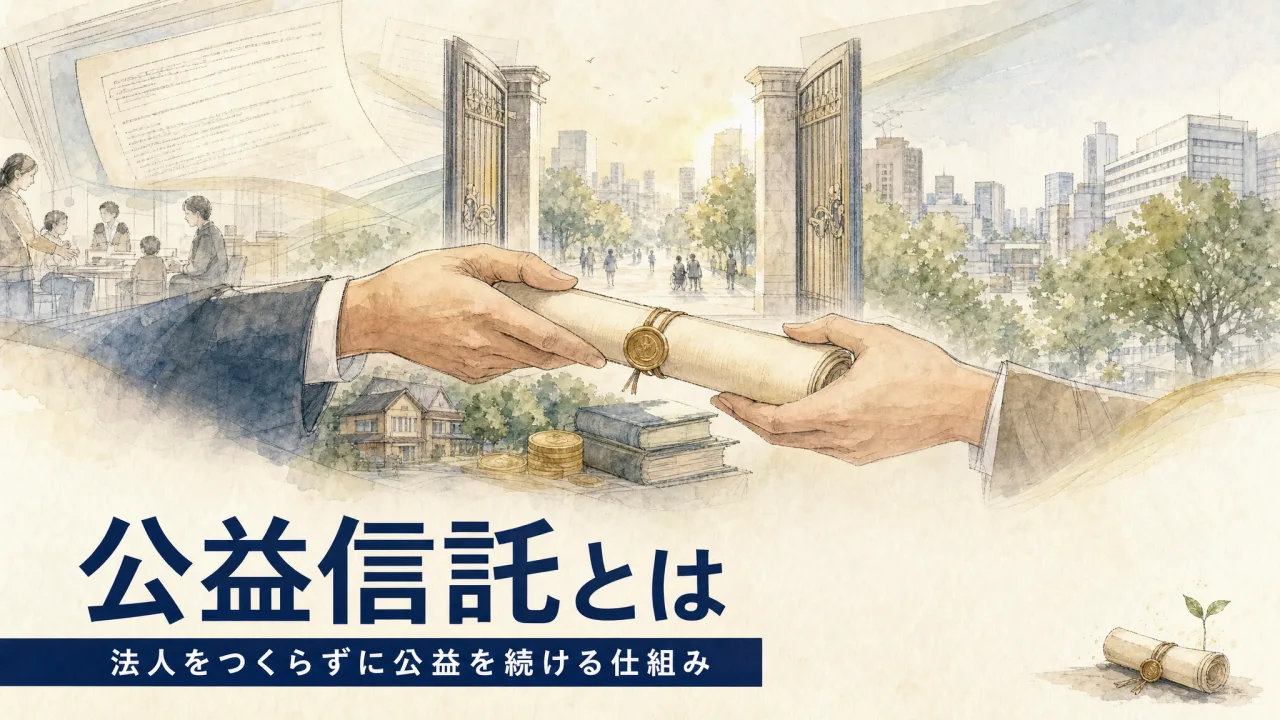 公益信託とは｜2026年4月施行の新制度と公益法人との違いをわかりやすく解説
