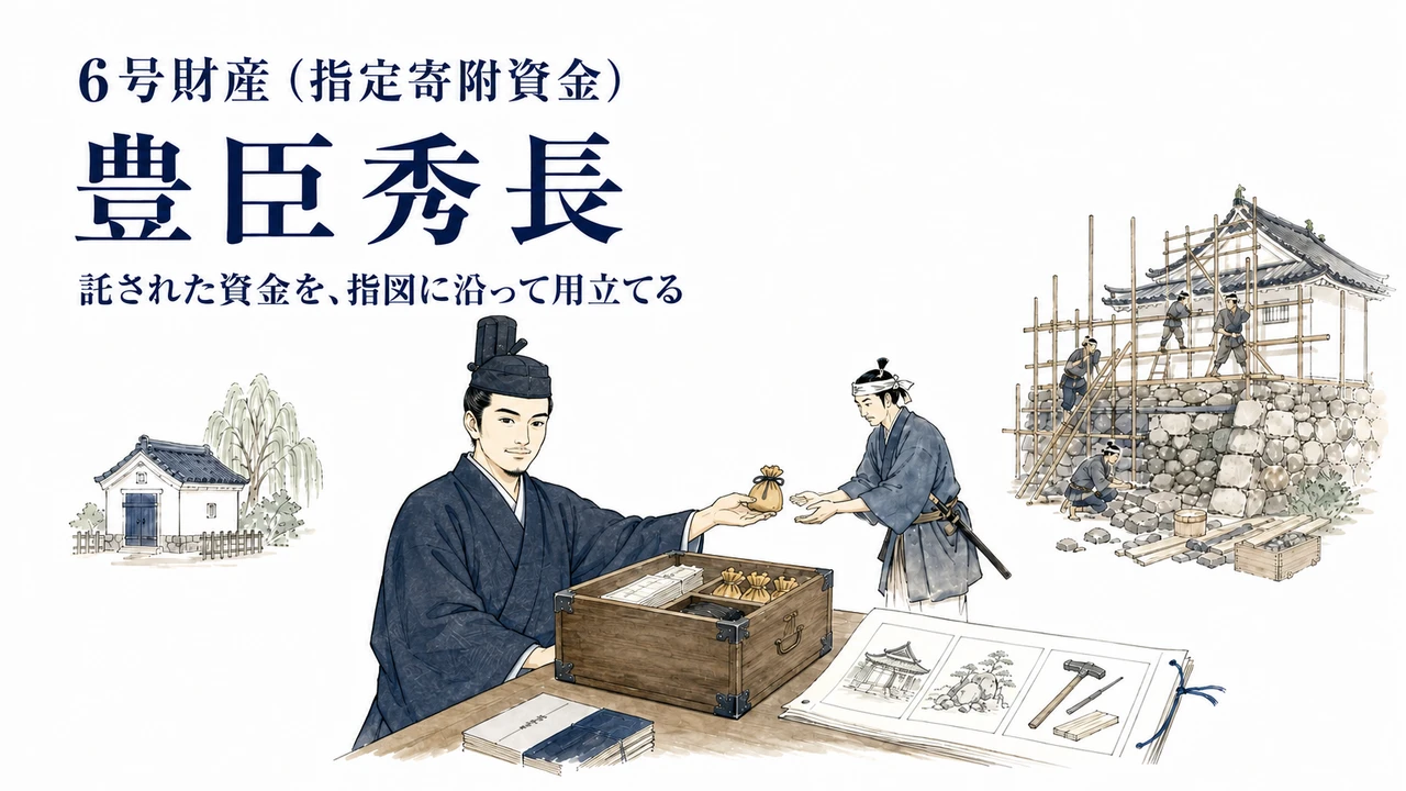 6号財産 指定寄附資金――託された資金を指図に沿って事業に用立てる豊臣秀長