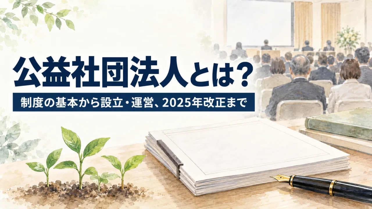 公益社団法人とは？制度の基本から設立・運営、2025年改正までわかりやすく解説