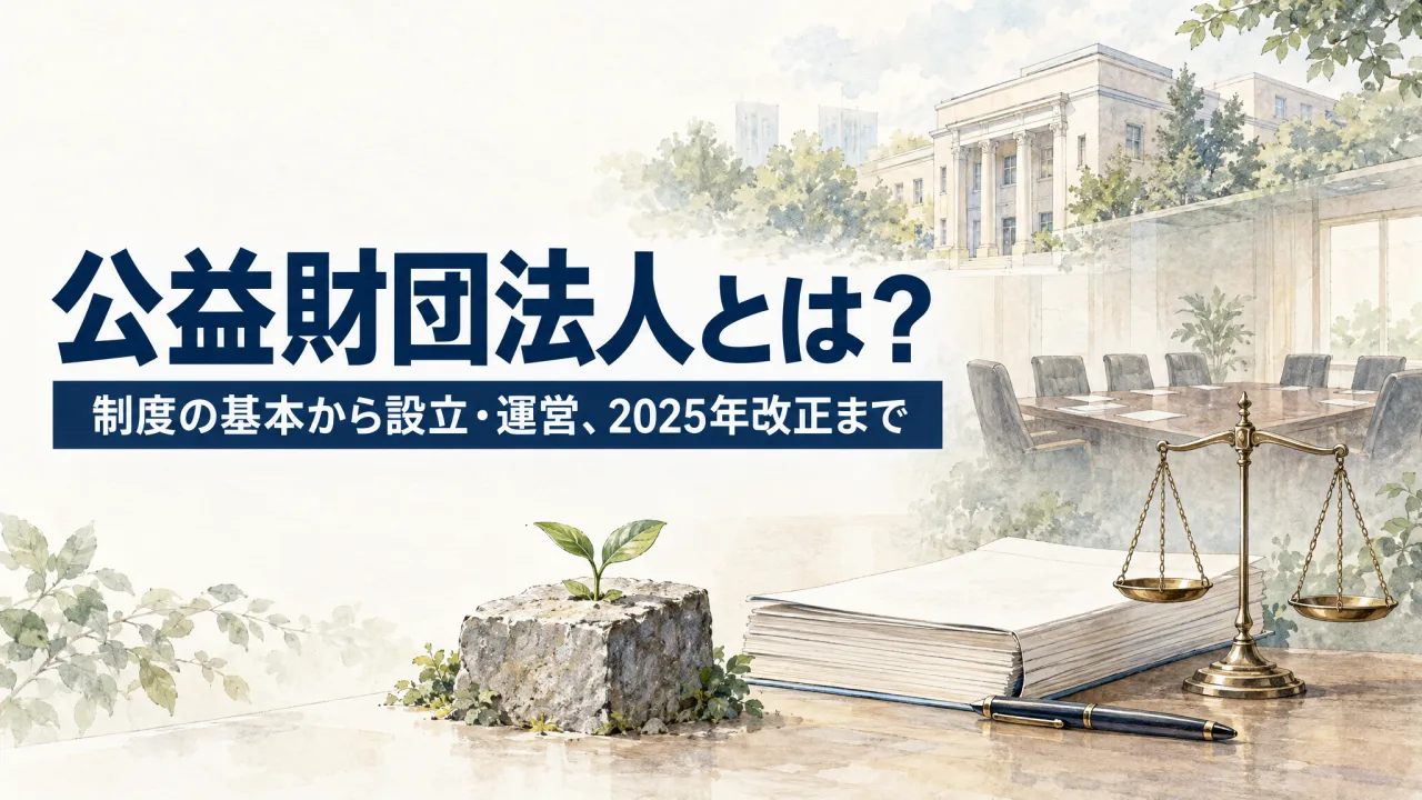 公益財団法人とは？制度の基本から設立・運営、2025年改正までわかりやすく解説