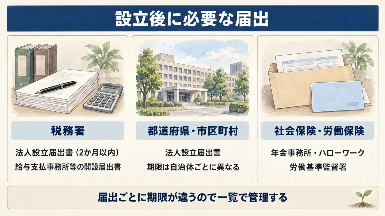 設立後の届出