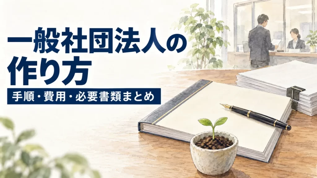 一般社団法人の作り方・設立方法を完全解説｜手順・費用・必要書類まとめ【2026年最新版】